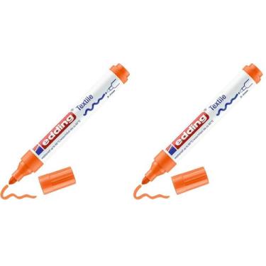Imagem de Caneta Marcadora edding 4500 Laranja Ponta Redonda 2-3mm Pacote com 2