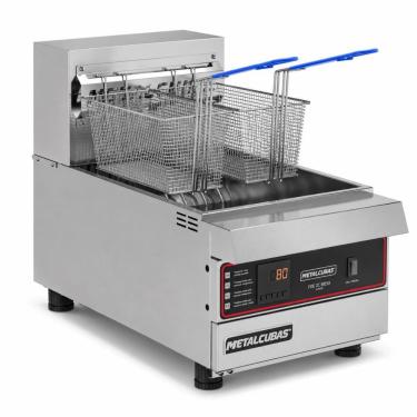 Imagem de Fritador Zona Fria de Óleo Elétrico de Mesa Duplo FOE 2C m PRM 18L 2kg 220V Inox Metalcubas