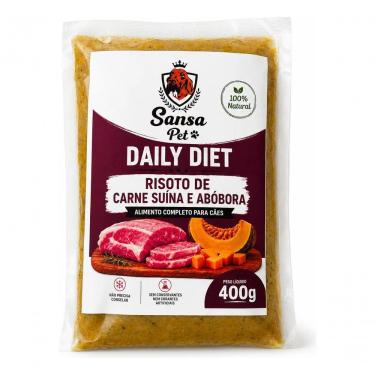 Imagem de Ração Úmida para Cães Sansa Pet Risoto de Carne Suína e Abóbora 100% Natural 400G 1 Unidade
