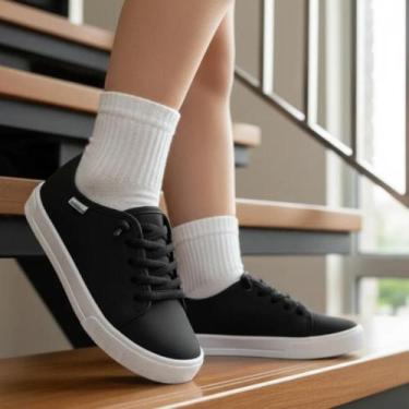 Imagem de Tênis Infantil Menina Molekinha Escolar Confortável 2524.461 Cor:Preto