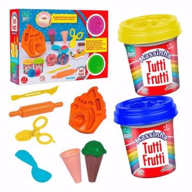Imagem de Kit massinha tutti frutti doceria com acessórios divertidos super toys