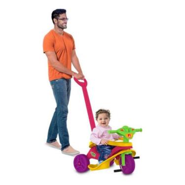 Imagem de Triciclo Mototico - Passeio E Pedal - Rosa-verde - Bandeiran Rosa - Br