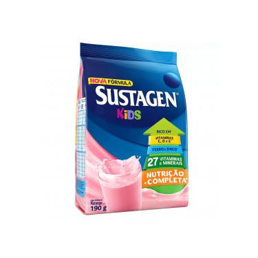 Imagem de Sustagen Kids Complemento Alimentar Infantil Morango 190g