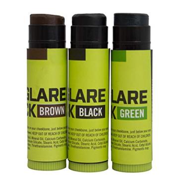 Imagem de HME Bastões redutores de brilho facial, preto, marrom, verde, tamanho único