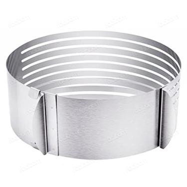 Imagem de Aro Fatiador de Camadas Ajustável P/Bolos Inox 25-30 cm