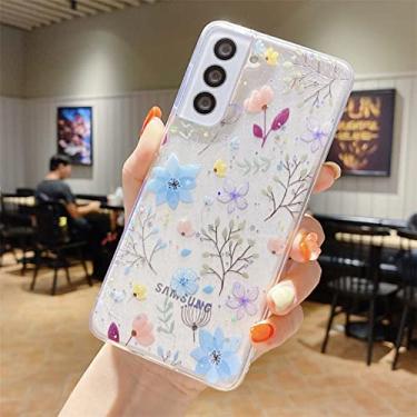Imagem de Capa de telefone de silicone transparente flor bonita dos desenhos animados para Samsung Galaxy S22 Plus S21 S20 FE Note 20 Ultra A52 A72 A32 A22 A12 A71 Capa, A06, Para S21