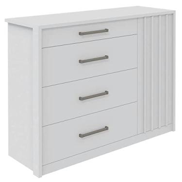Imagem de Cômoda Sapateira 1 Porta 4 Gavetas Branco Palacius Caemmun