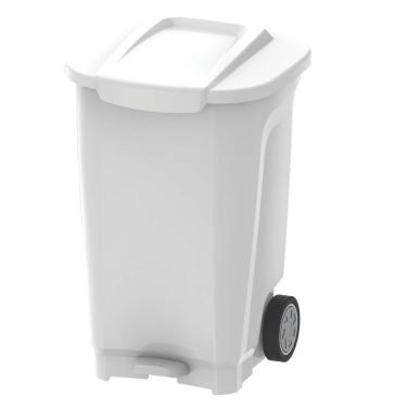 Imagem de Lixeira Tramontina com Pedal e Rodízios T-Force 92811 em Polipropileno - 100 L