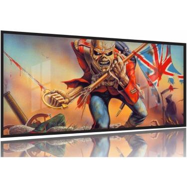 Imagem de Quadro Decorativo Iron Maiden 130x60 Moldura Preta 2x2