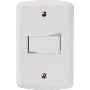 Imagem de 1 Interruptor Simples 10 A 250v Horizontal Lux2 Branco
