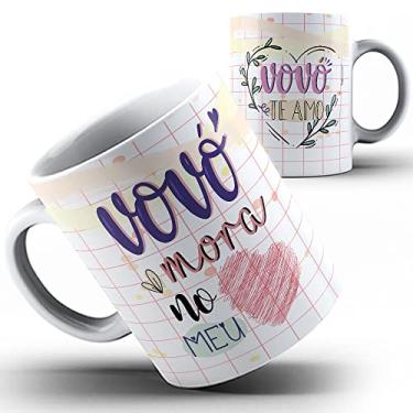 Imagem de Caneca xícara Vovó avó mora meu coração