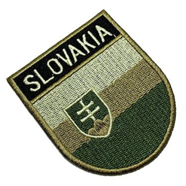 Imagem de BP0197ET03 Bandeira Eslováquia Patch Bordado Termo Adesivo