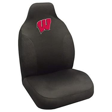 Imagem de FANMATS Capa de assento bordada Wisconsin Badgers 15089