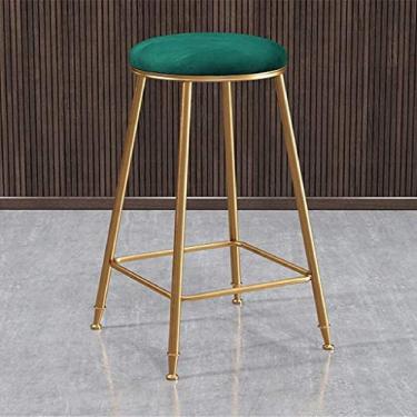 Imagem de KRASS Banquetas de metal, uso doméstico sala de jantar móveis cadeiras de balcão de café da manhã banqueta de maquiagem multifuncional, # 6,43 * 75 cm, Collector88