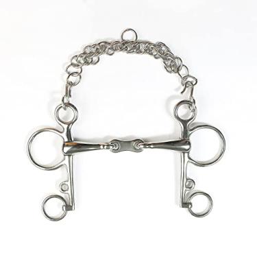 Imagem de Ponta Pelham de Elo Francês Quebrado Dupla Horze, Stainless Steel, 4 1/2