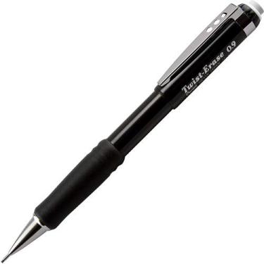 Imagem de Pentel - L pis autom tico Twist-Erase III, Twst-Ers 3, 0,9 mm, preto (pacote com 20)