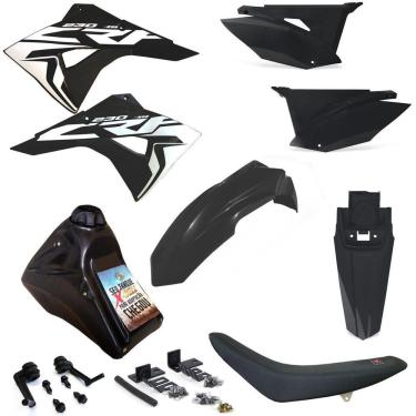 Imagem de Kit Plástico Biker Next Completo Crf 230 Adaptável Xr 200 Xr 250