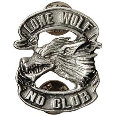 Imagem de Hot Leathers Broche de lobo solitário PNA1048