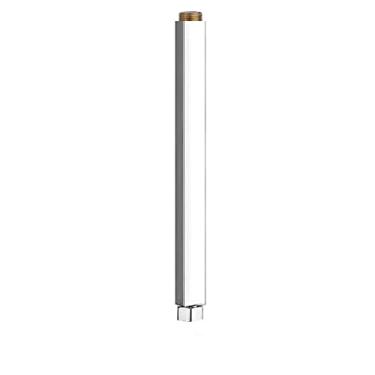 Imagem de 1pcs 40CM Chuveiro Extensão Banheiro extra estender longo tubo quadrado bar chuveiro torneira definir preto branco cromado ouro tubo do sistema, cromado