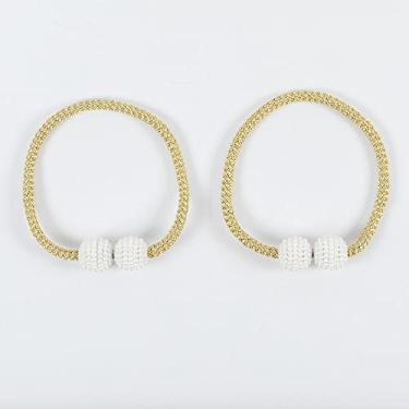 Imagem de Correia de cortina um par de ímã criativo fivela de cortina amarrada corda amarrada cinto acessórios de corda de cortina decoração laços de cortina, T7,2 PCS