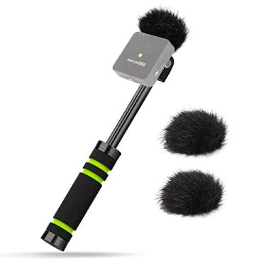 Imagem de Alça de microfone para entrevista GO II sem fio, adaptador portátil retrátil Go II sem fio com protetor de vento para RODE Wireless GO II – acessórios Rode Go 2 da YOUSHARES (Metal)