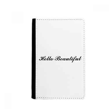 Imagem de Hello Beautiful Quote Porta-passaporte Notecase Burse capa carteira porta-cartão, Multicolor