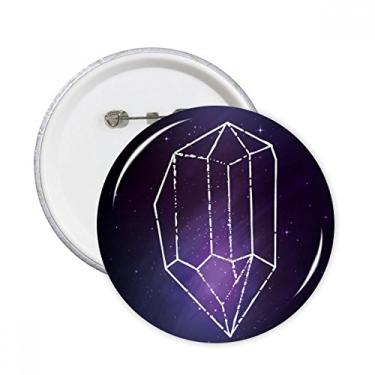 Imagem de Cristal Universo Céu Fantasia Estrela Azul Alfinetes Redondos Emblema Botão Decoração 5 peças