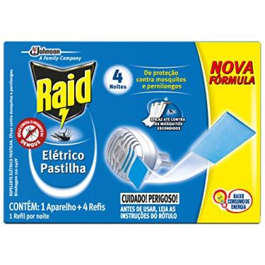 Imagem de Raid Repelente Elétrico Pastilha Aparelho e Refil com 4 unidades