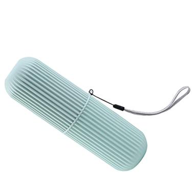 Imagem de Porta-escova de dentes de viagem, estojo de escova de dentes minimalista de polipropileno compacto para negócios (verde)