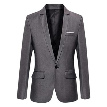 Imagem de Jaquetas De Terno Masculino Slim Fit Blazer Blazer Business Casual One Button Blazers De Manga