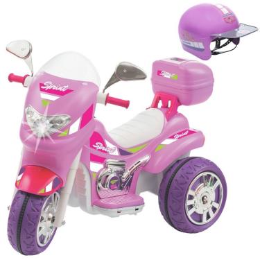 Moto Elétrica Infantil - Thunder - 12V - Rosa Pink - Bandeirante