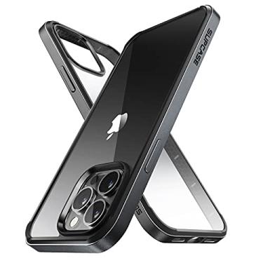 Imagem de SUPCASE Capa Unicorn Beetle Edge Series para iPhone 13 Pro Max (versão 2021) 15,7 cm, capa transparente com TPU interno e parte traseira transparente(Preto)