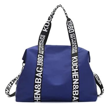 Imagem de Bolsa Mala Feminina Academia Esportiva Viagem Porta T?nis,ideal Para Suas Viagens, Banhos De Piscina, Praia, Clube, Academia, Pr?tica De Esportes e passeios (azul marinho)