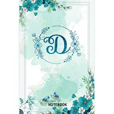 Imagem de D: Letter D Initial Alphabet Monogram Notebook Monogrammed confetti Writing Journal Diary Planner Gift For Kids Girls Women