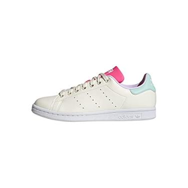 Imagem de adidas Originals Tênis feminino Stan Smith (End Plastic Waste), Branco creme/branco creme/menta transparente, 10.5