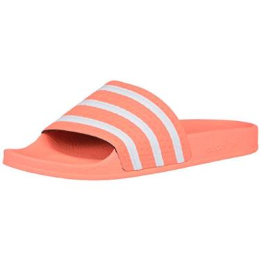 Imagem de adidas Originals Sandália feminina Adilette Slide, Semiflash laranja/branco/laranja semitransparente, 6