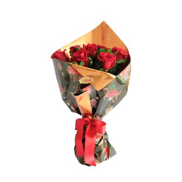 Imagem de Ramalhete com 8 rosas colombianas- APENAS PARA FORTALEZA/CE