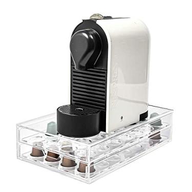 Imagem de Porta Cápsulas Acrílico 2 gavetas para 56 cápsulas Nespresso