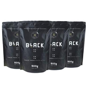 Imagem de KIT COM 4 PACOTES DE 500G ERVA MATE PARA TERERÉ BLACK ERVA (Menta Black)