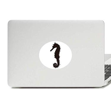 Imagem de Adesivo de vinil com estampa de hipopótamo preto com estampa de vida marinha e emblema para laptop