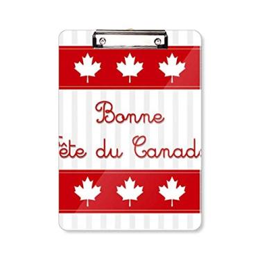 Imagem de Maple Leaf Happy Canada Day Red Slogan prancheta pasta para escrever placa de apoio A4
