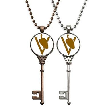 Imagem de OFFbb-USA Abutures Ramos Paradas de Buscas Chaveiro Colar Pingente Decoração de Casal