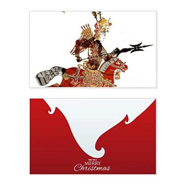 Imagem de Shadow Play Head Retrato Mulher Valente Feriado Feliz Natal Cartão de Parabéns Mensagem de Natal