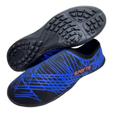 Imagem de Sapatilha Neoprene Praia Bike Beachtênis Tratorada Azul Mtb