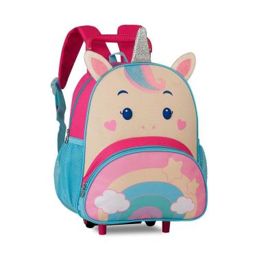 Imagem de Mochila Infantil Com Rodinhas Uniconio - Rosa