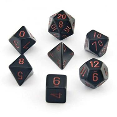 Imagem de Chessex CHX25418 Dice-Opaco Preto/Vermelho Conjunto