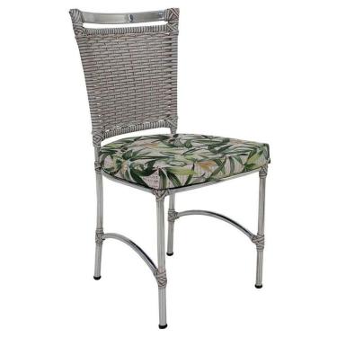 Imagem de Cadeira Em Alumínio E Fibra Sintética Jk Cozinha Edícula Marmore E Vinalis Verde