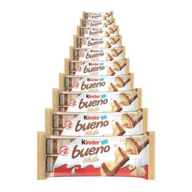 Imagem de Chocolate Kinder Bueno White, 10 Pacotes De 39G