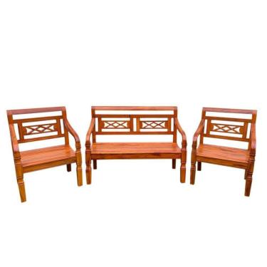 Imagem de Jogo De Banco 4 Lugares Em Madeira De Demolição Modelo X Sudeste Rústico