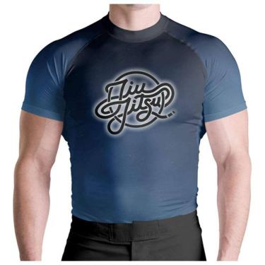 Imagem de Rash Guard Jiu jitsu Azul MC Atlética Esportes